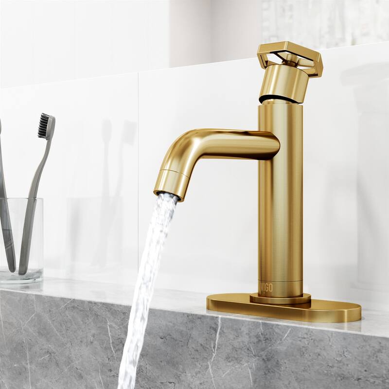 VIGO Ruxton 8" H Single Handle Single Hole Bathroom Faucet