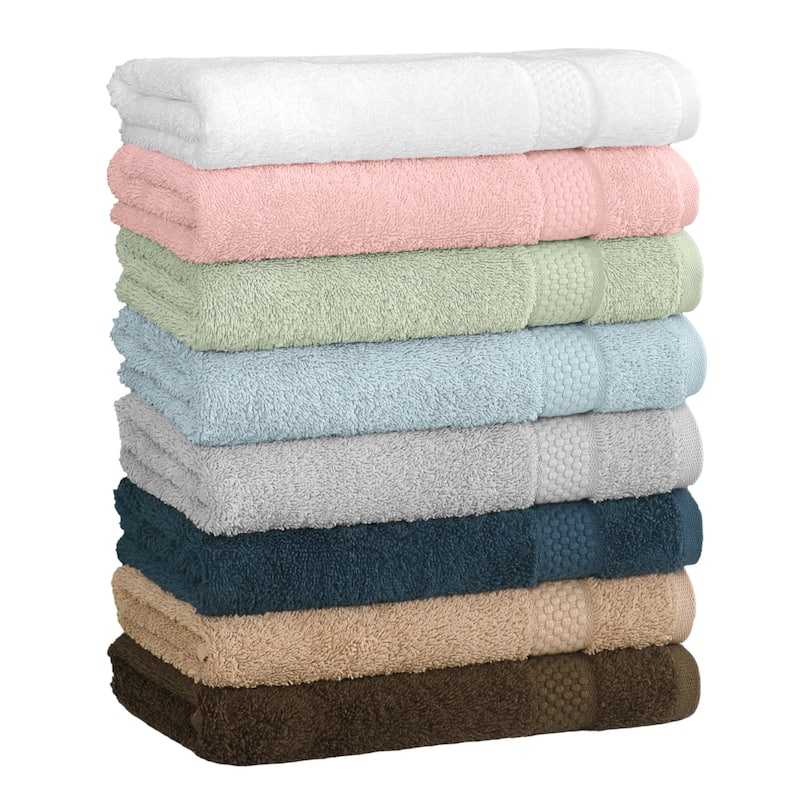 Authentic Hotel and Spa 100% Aeagean Long Staple Turkish Cotton STARLIGHT Terry Hand Towels (Set of 12)