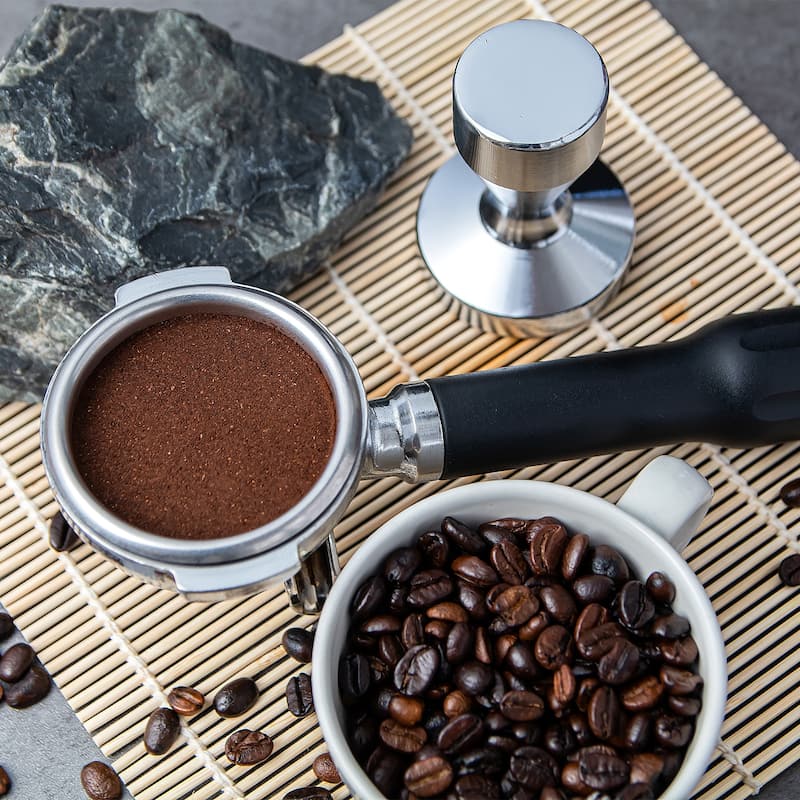 51mm Coffee Filter Basket, 4-Cup Stainless Steel Espresso Coffee Machine Bowl - Silver