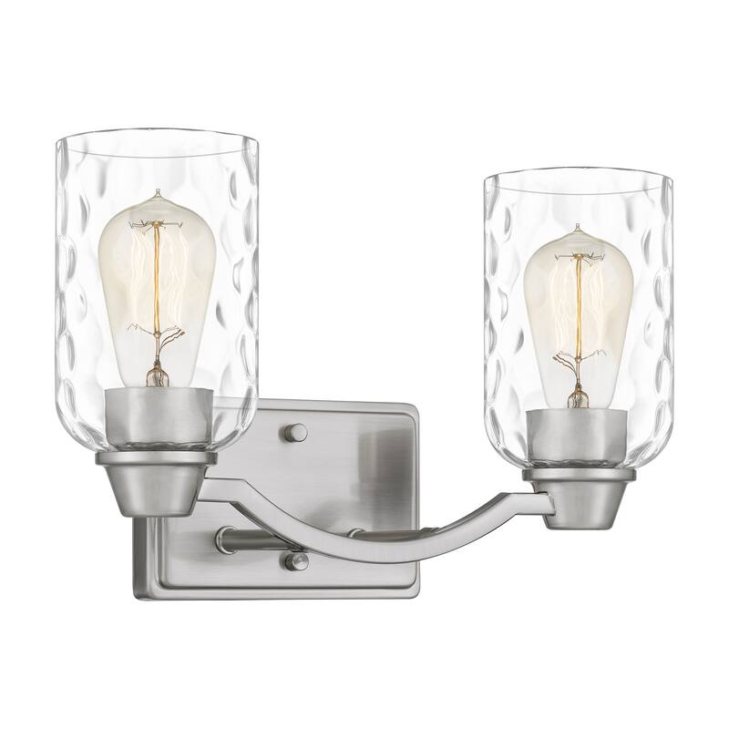 Acacia 2-Light Brushed Nickel Bath Light