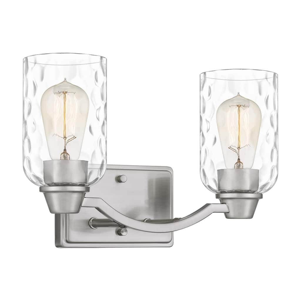 Acacia 2-Light Brushed Nickel Bath Light