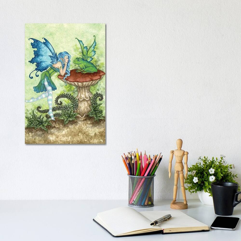 iCanvas "Frog Gossip" by Amy Brown Canvas Print