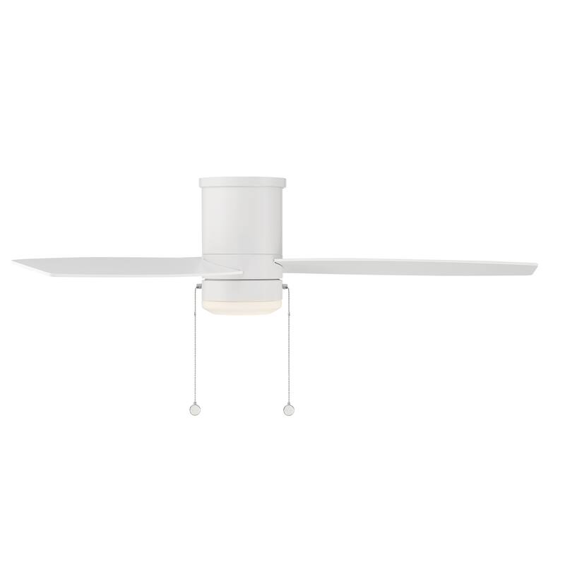 Atlantis Indoor/Outdoor 3-Blade FlushMount Fan 52in w/3000K Light Kit - 52 Inches