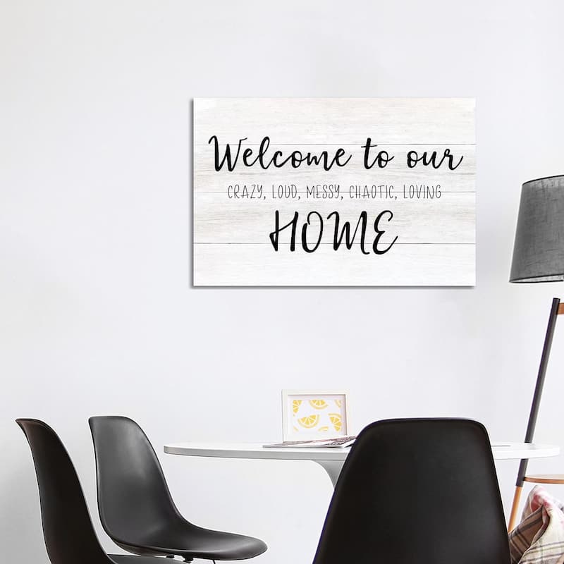 iCanvas "Welcome To Our Home" by CAD Designs Canvas Print - 26x40x1.5
