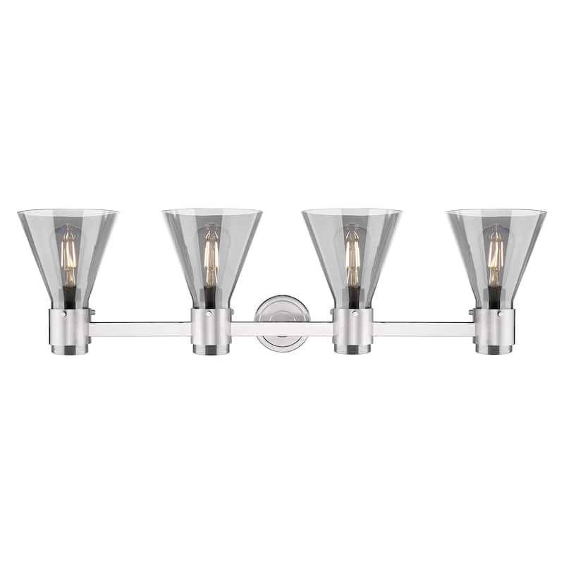 Innovations Lighting Downtown Urban - Lawton Cone - 4 Light 34" Wall-Mounted Bath Vanity Light