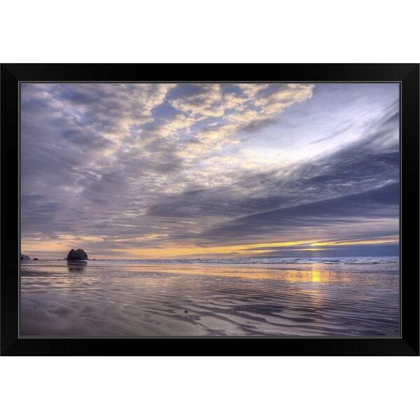 Shop Pacific Ocean Sunset Cannon Beach Oregon Black Framed