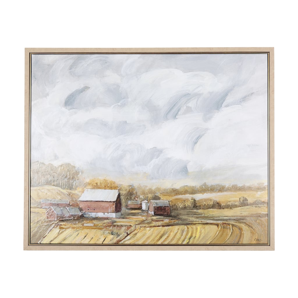 Farmland View I (44 x 54) Framed Canvas Art Print
