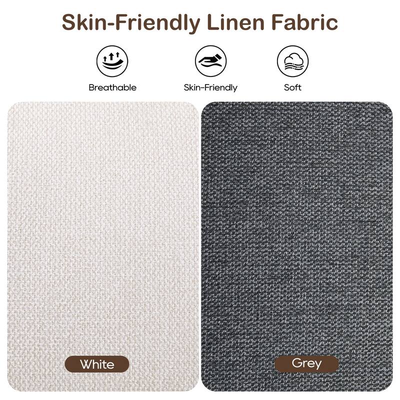 Modular 4-Seater L Shaped Sofa with Movable Ottoman, Beige