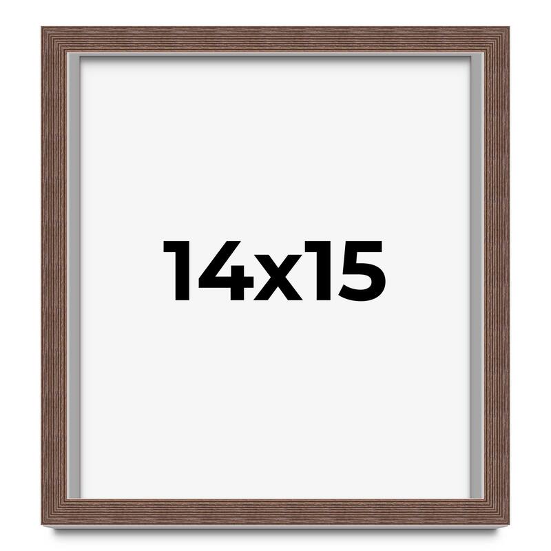 14x15 Shadow Box Frame Brown | 1.125 inches Deep Real Wood Rustic