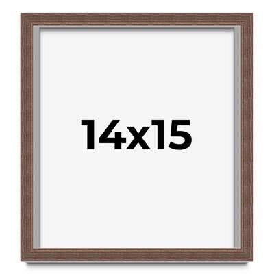 14x15 Shadow Box Frame Brown | 1.125 inches Deep Real Wood Rustic