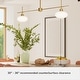 preview thumbnail 5 of 10, Hunter + Jasmine Roth Getty Luxe Gold 2- or 4-Light Milk Glass Chandelier - Modern, Transitional - Entry, Dining Room