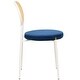 preview thumbnail 33 of 78, Leisuremod Euston Modern Dining Chair Upholstered Velvet or Leather Seat Wicker Back Accent Chair for Home Living Room & Kitchen