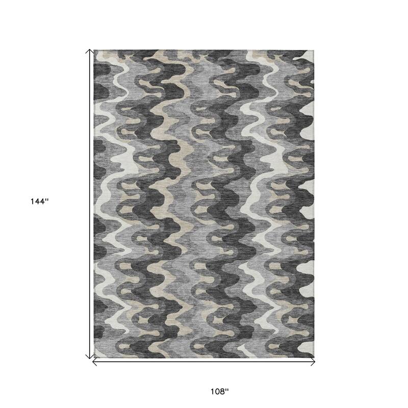 HomeRoots Abstract Transitional Rectangle Outdoor Rug