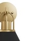 preview thumbnail 4 of 7, Hunter Carrington Isle Black and Luxe Gold Wall Sconce Light Fixture - Bathroom Bedroom Hallway Casual Transitional Designer