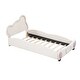 preview thumbnail 4 of 19, Bear-Shaped Velvet Twin Size Platform Bed with Storage Pocket