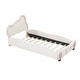 preview thumbnail 4 of 16, Twin Size Velvet Platform Bed with Bear-Shaped Headboard & Bed-End Storage Pocket, Beige
