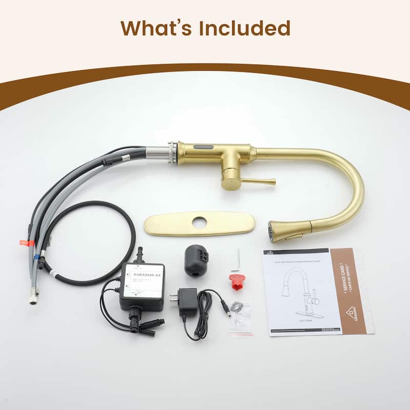 Smart Touchless Single Handle Pull-Down Sprayer Kitchen Faucet with Infrared Sensor and Smart Voice Control