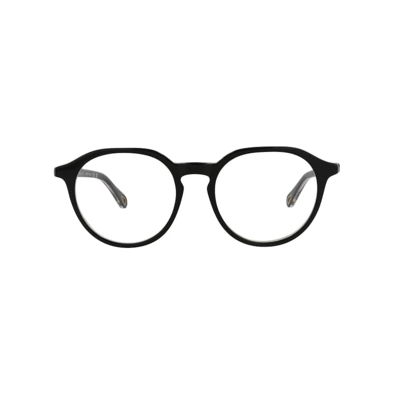 Chloé Round-Frame Bio Acetate Optical Frames - Black Black Transparent - Multi