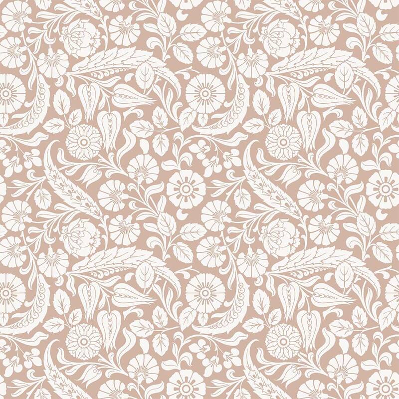 Cordelia Pink Baroque Blooms Wallpaper