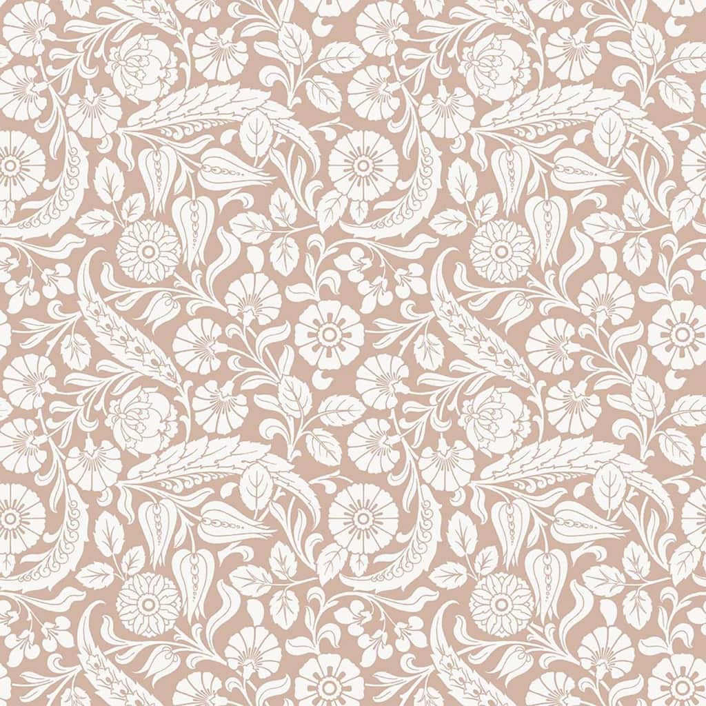 Cordelia Pink Baroque Blooms Wallpaper