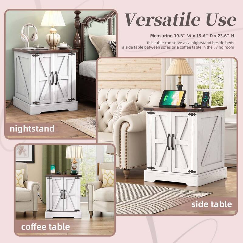 End Table with Charging Station
