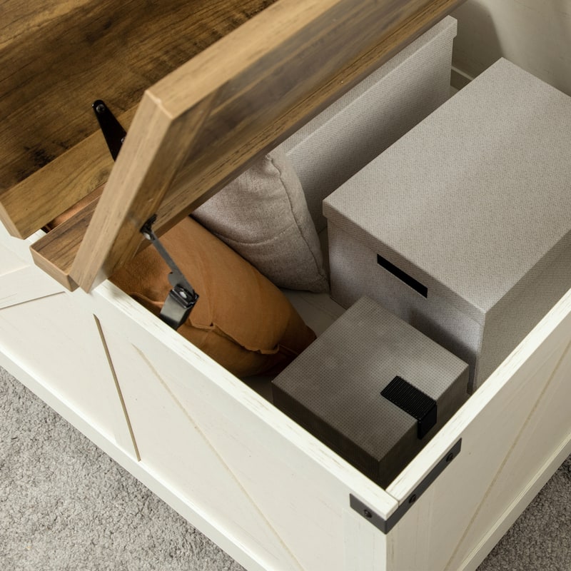 HOMCOM Coffee Table, Square Center Table with Flip-top Lids, Hidden Storage Compartment and Wooden Legs for Living Room