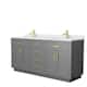 Option Dark Gray, Gold Trim, White Cultured Marble Top