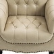 preview thumbnail 30 of 69, Tufted Vegan Leather Accent Chair Upholstered Armchair