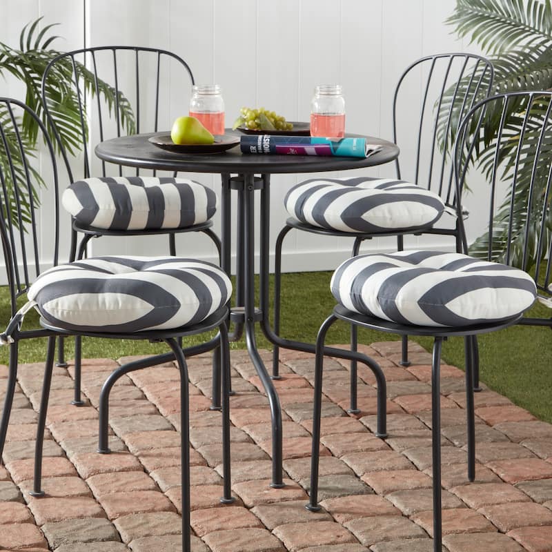 Outdoor15-inch Round Bistro Chair Cushion (Set of 4)