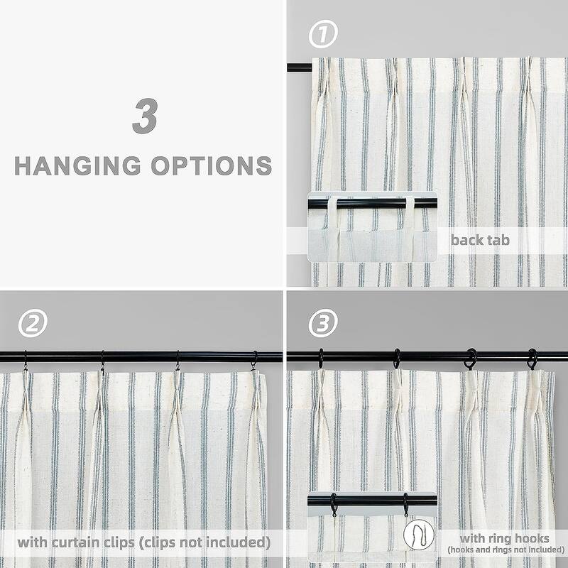 DriftAway Farmhouse Linen Blend Blackout Curtains