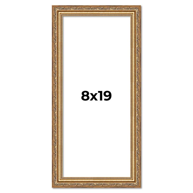 8x19 Frame Red Solid Wood Picture Frame Width 1.75 Inches | Interior Frame Depth 1 13/16 Inches
