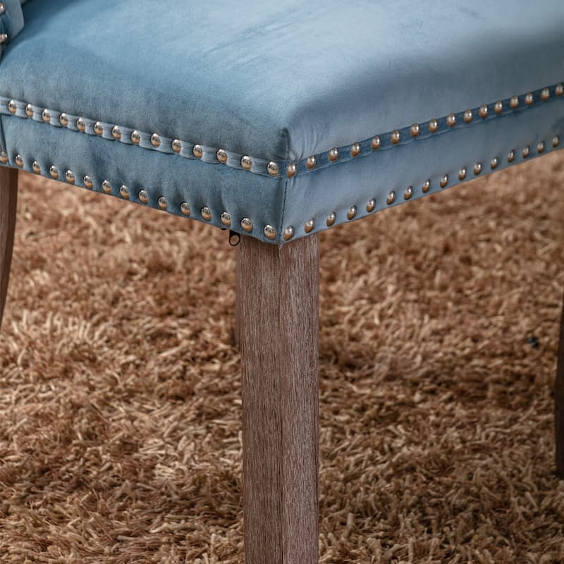 Tufted Solid Wood Velvet Upholstered Dining Chair