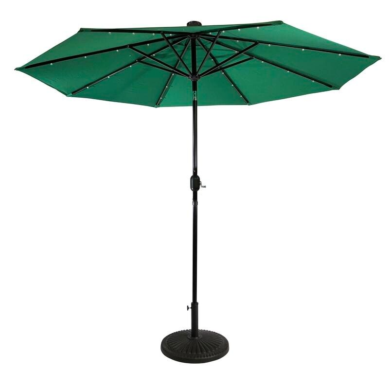 Shop Black Friday Deals On Sun Ray 9 Round Solar Lighted Umbrella Base Not Included Overstock 28736324