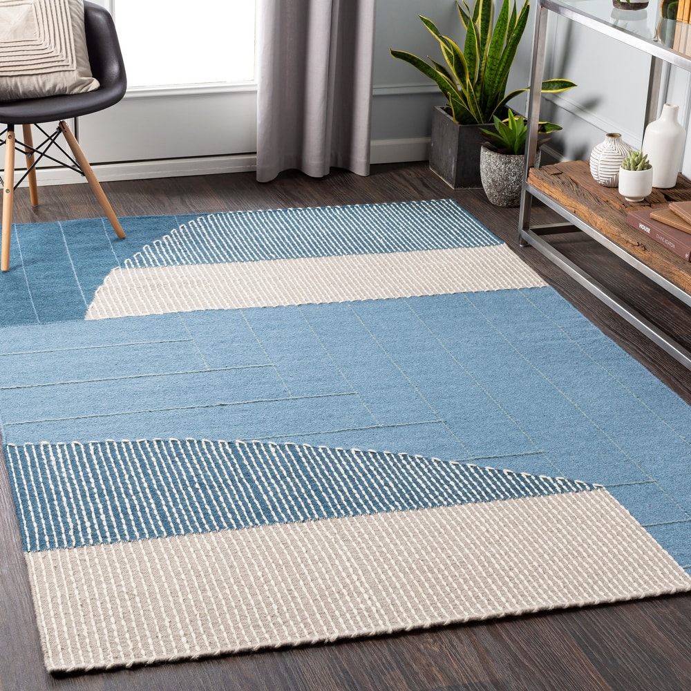 Livabliss Spindrift Modern Wool/Cotton Handmade Area Rug