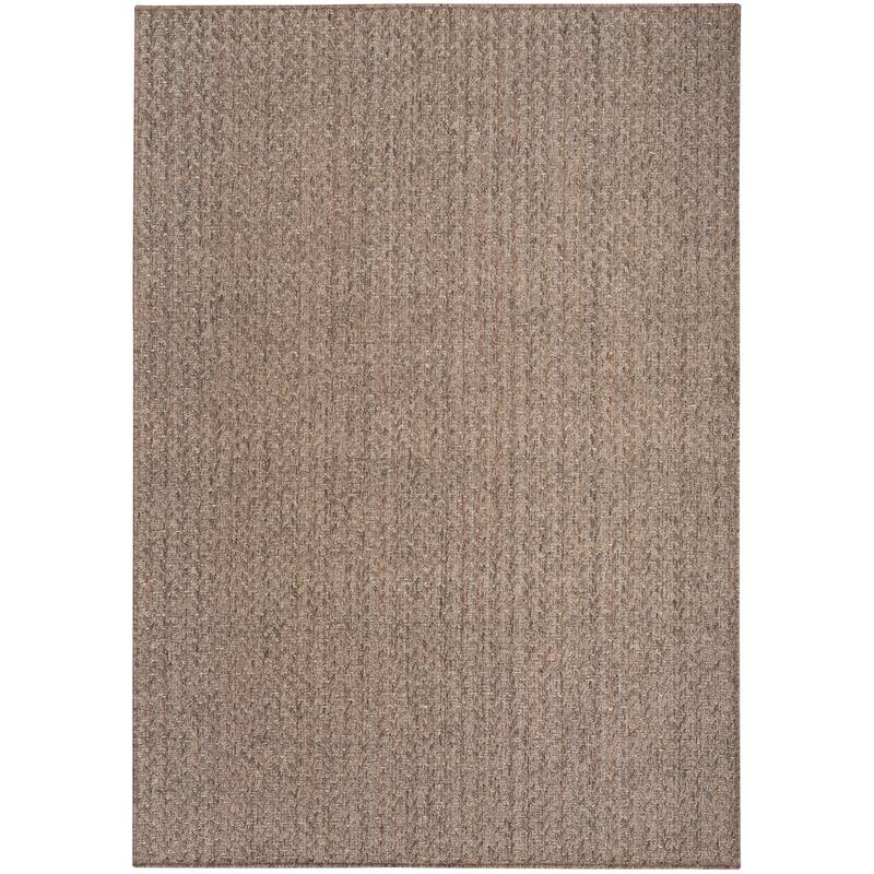 Nourison Tulum Indoor/Outdoor Chevron Area Rug - 6' x 9' - Brown
