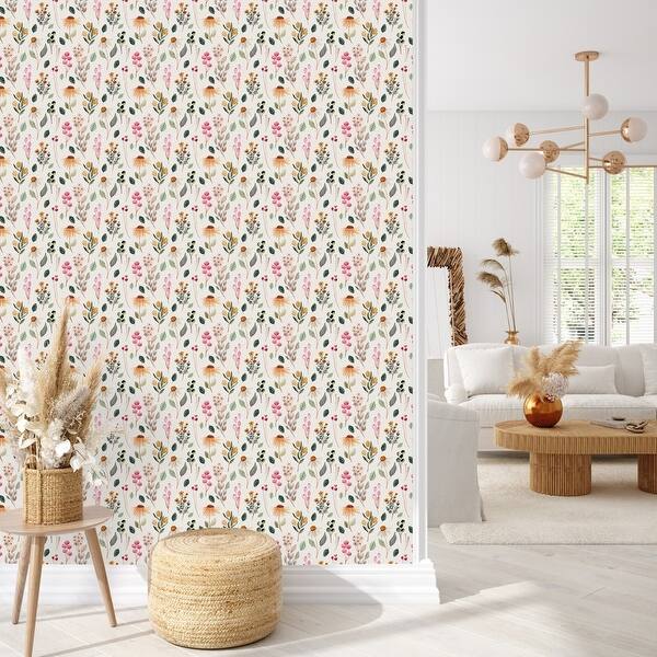 Little Wildflowers Wallpaper Peel and Stick and Prepasted - Bed Bath ...