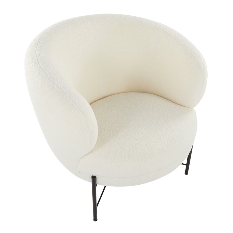 Chloe Upholstered Accent Chair with Metal Legs
