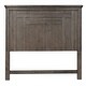 preview thumbnail 3 of 1, Copper Grove Artisan Prairie Wirebrushed Aged Oak with Gray Dusty Wax Queen Panel Headboard