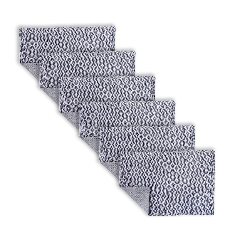 Diamond Indigo Navy Placemat Set of 6 - Set of 6