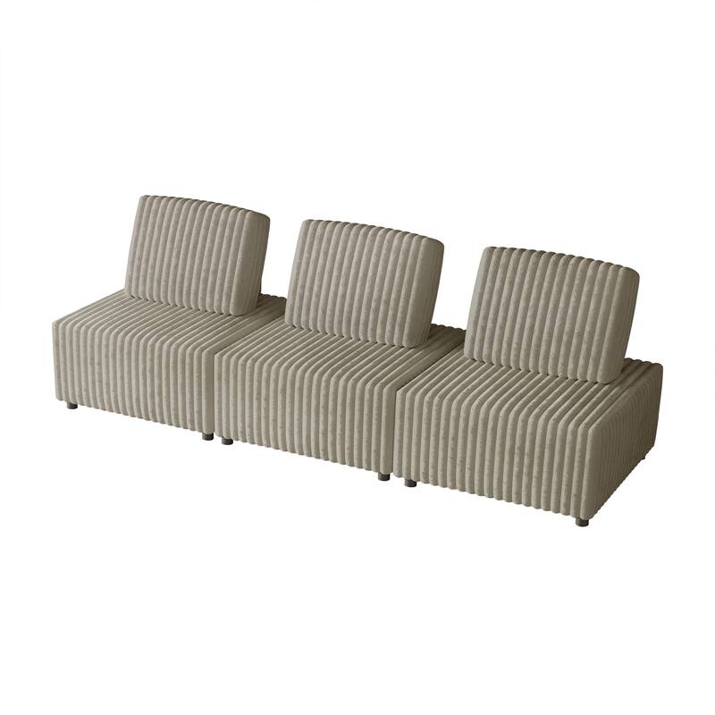 CraftPorch Luxurious Velvet Upholstered 3 Pieces Chair - Beige - 3 Piece
