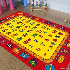 Allstar Kids / Baby Room Area Rug. Learn ABC / Alphabet with Bright ...