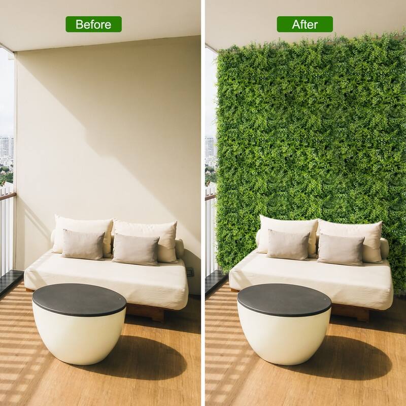 Artificial Grass Wall Panels, Privacy Fence Screen, Faux Grass Backdrop, 12Pcs 20" x 20"