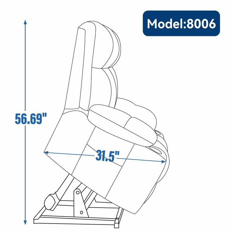 Dual Motor Infinite Position Up to 350 LBS Chenille Power Lift Recliner Chair