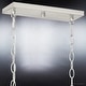 preview thumbnail 5 of 4, Luxury Modern Chandelier, 14.5"H x 39.75"W, with Modern Farmhouse Style, Brushed Nickel, BWP4101 by Urban Ambiance - 39.75