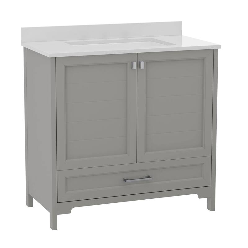James Allan FFIR36194 36" Free Standing Single Basin Vanity Set with - Gray