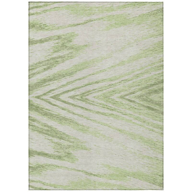 Machine Washable Indoor/ Outdoor Chantille Modern Chevron Rug