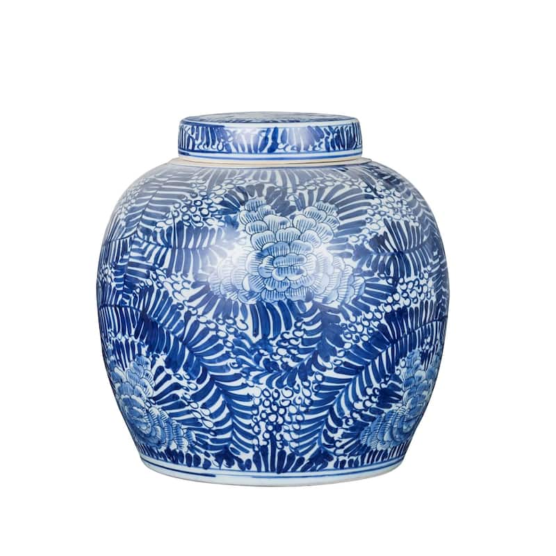 Handmade Blooming Flowers Ancestor Decorative Jar