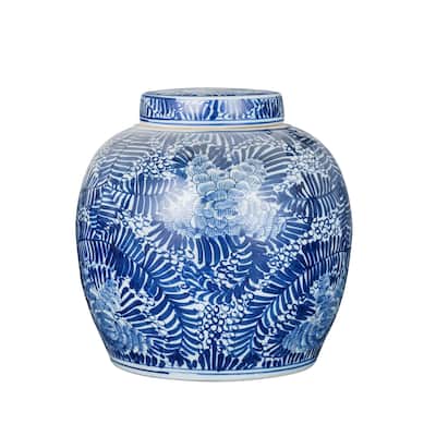 Handmade Blooming Flowers Ancestor Decorative Jar