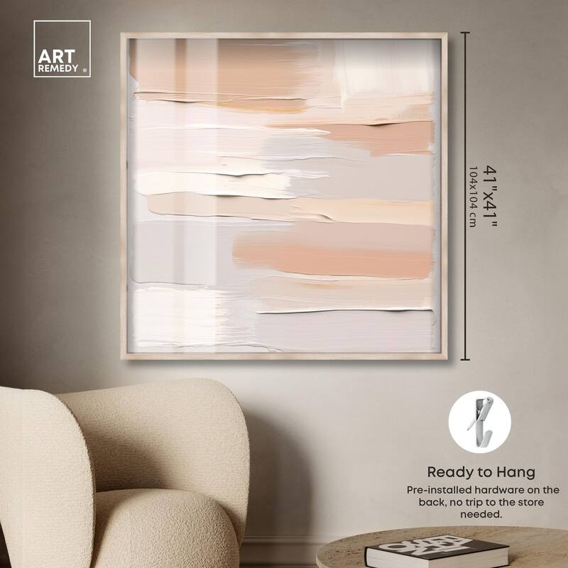 Roseate Cream Tones I Shadowbox by Art Remedy
