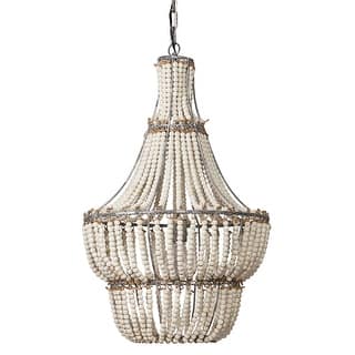 Alden Decor Laurel Wood Beaded Chandelier